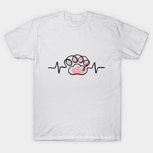 Cat lover paw T-Shirt by Chigurena